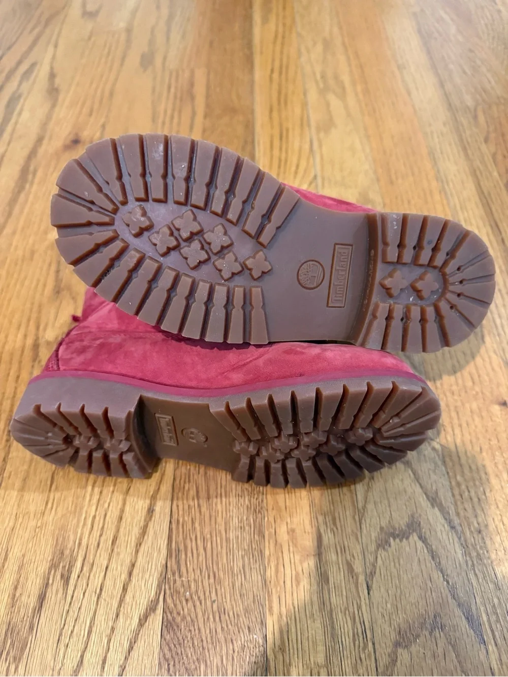 Timberland Kids Red Lace-Up Waterproof Boots